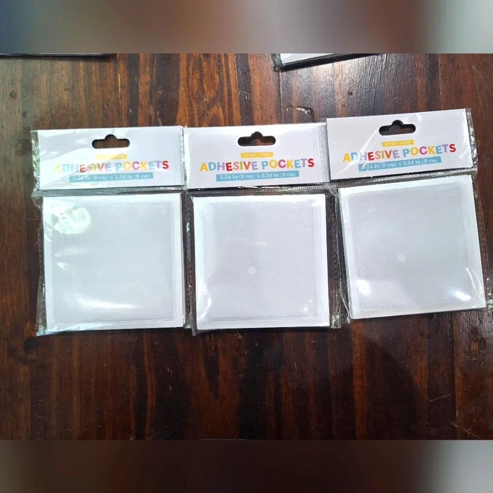 Adhesive Pockets Set of 3 With 20 Each